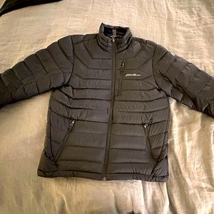 Eddie Bauer Men’s Medium Down Jacket—Black